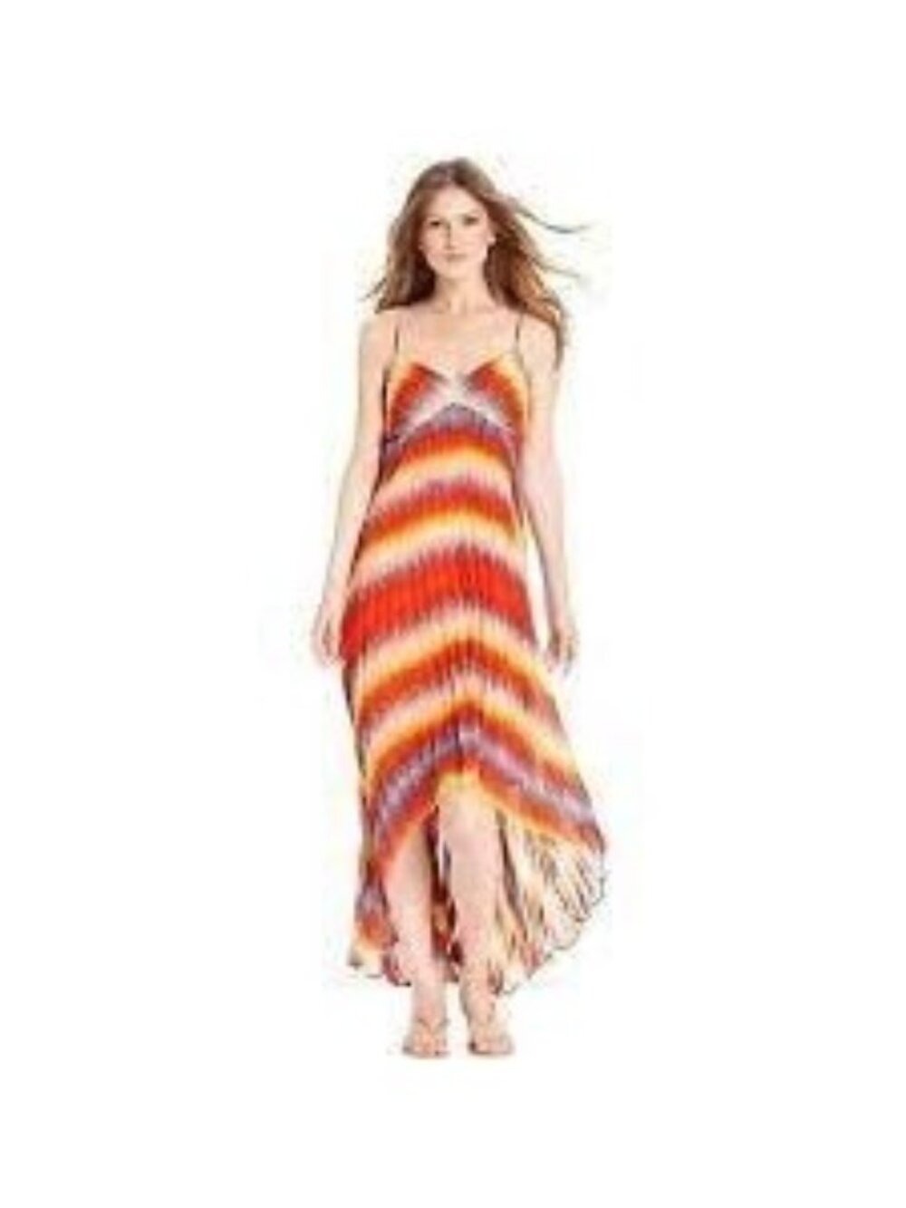 Calvin Klein Multicolor Womens Casual High Low Maxi Dress Size 8